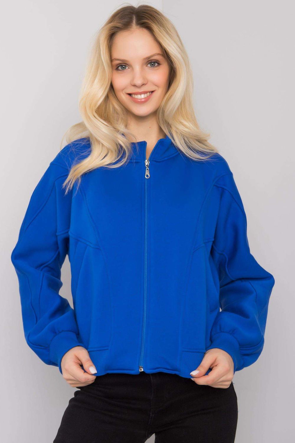 Bluza Damska Model EM-BL-703.17 Blue - Ex Moda161929 - Niebieski - obrazek 2