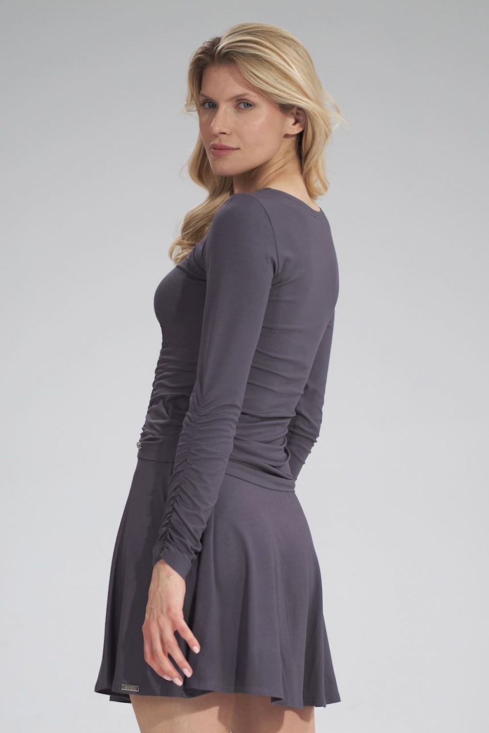 Bluzka Model M788 Dark Grey - Figl162286 - Szary - obrazek 3