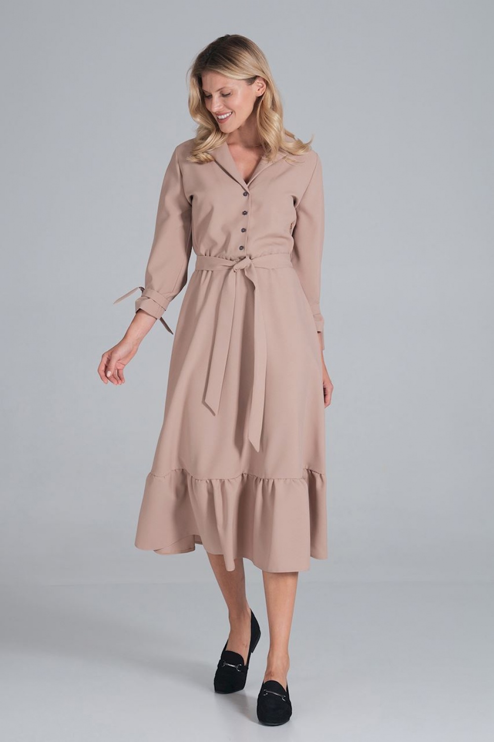 Sukienka Model M840 Beige - Figl162373 - Beżowy