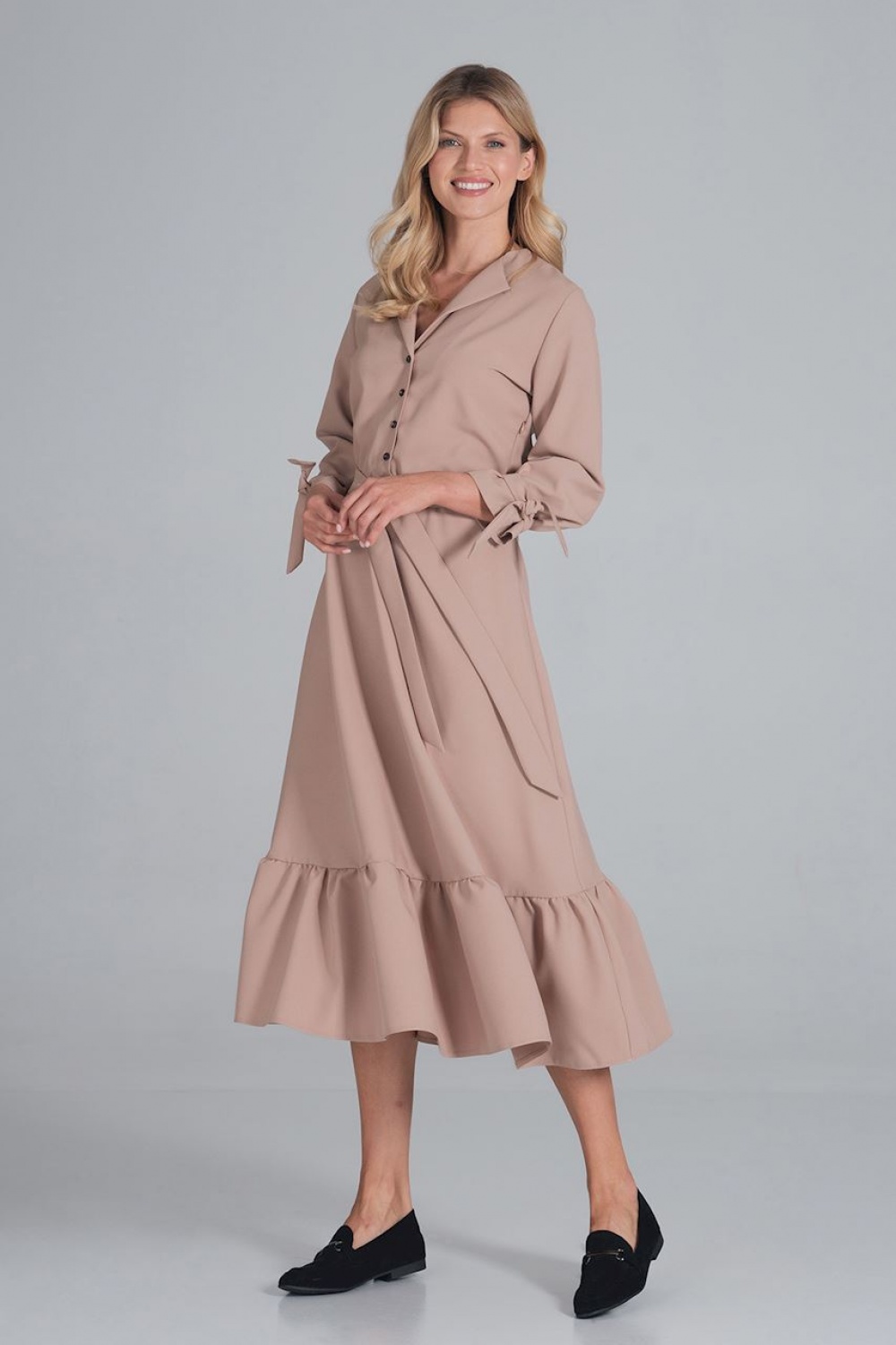 Sukienka Model M840 Beige - Figl162373 - Beżowy - obrazek 4