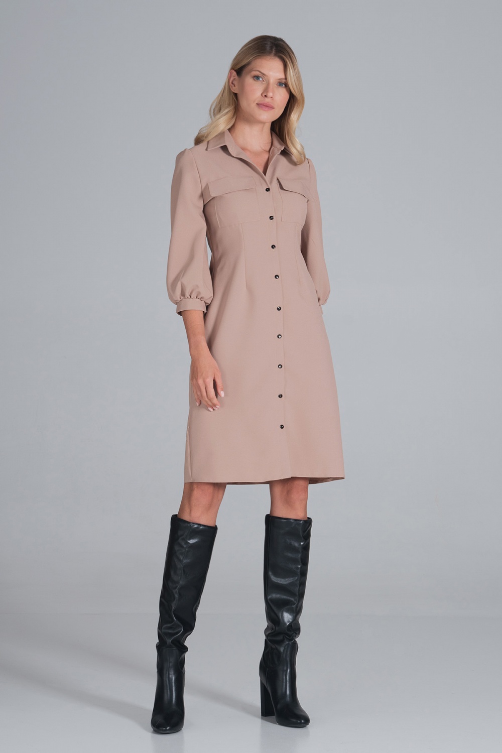 Sukienka Model M849 Beige - Figl162387 - Beżowy