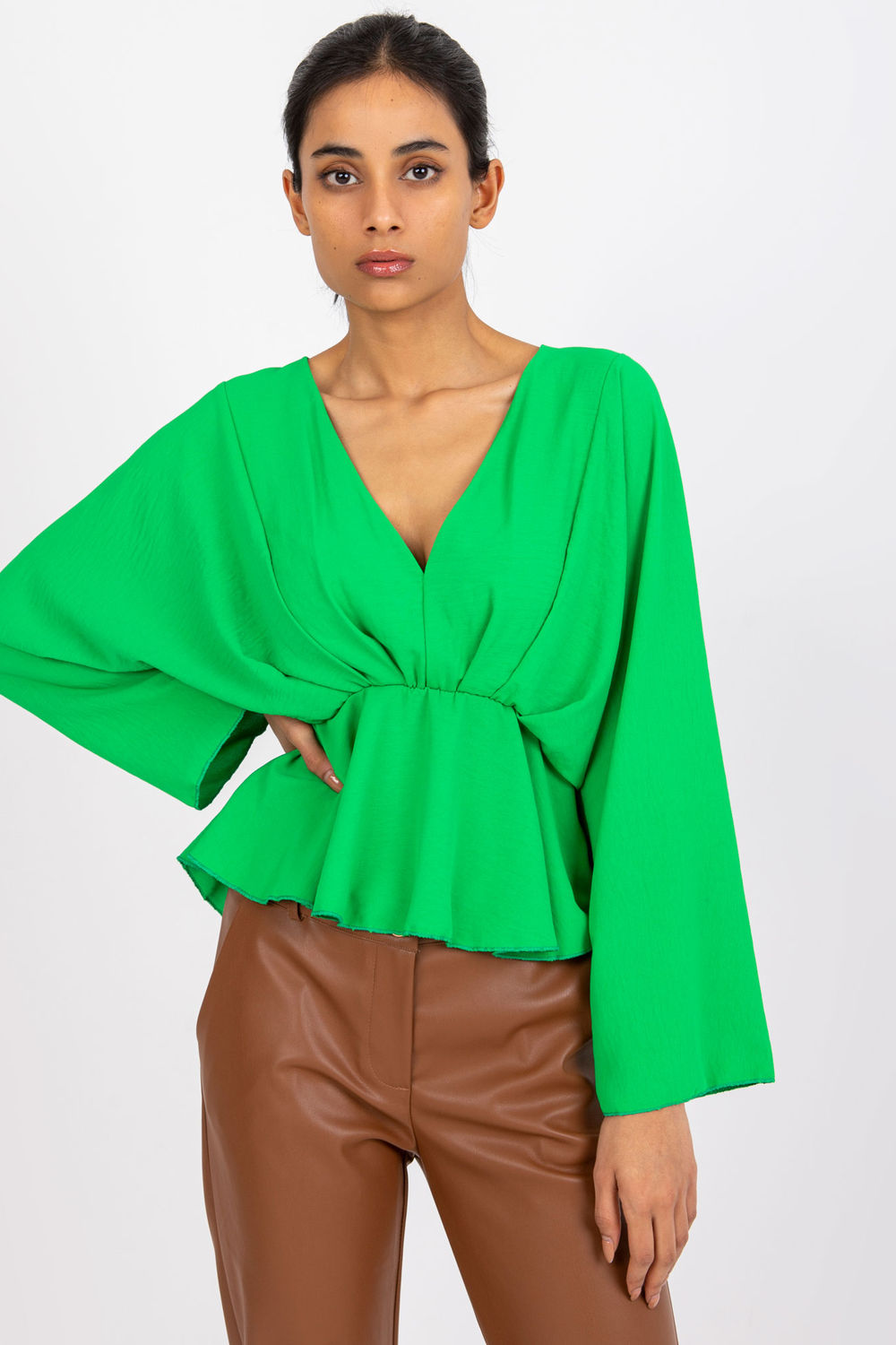 Bluzka Model DHJ-BZ-11979.67 Green - Italy Moda162549 - Zielony