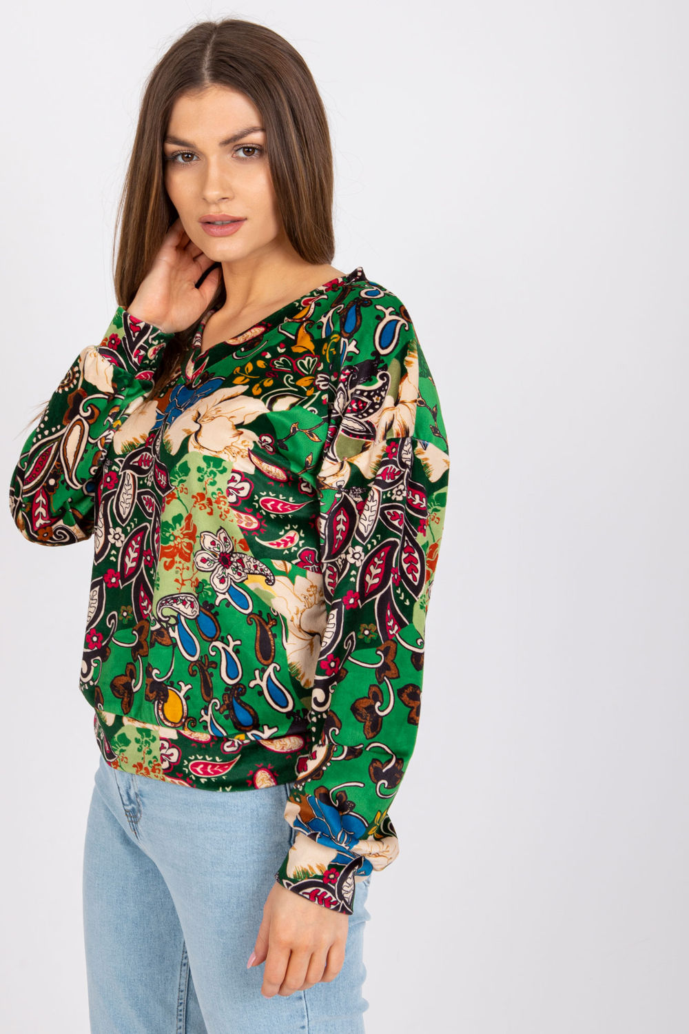 Bluzka Model DHJ-BZ-6033-2.46P Green - Italy Moda162583 - Zielony