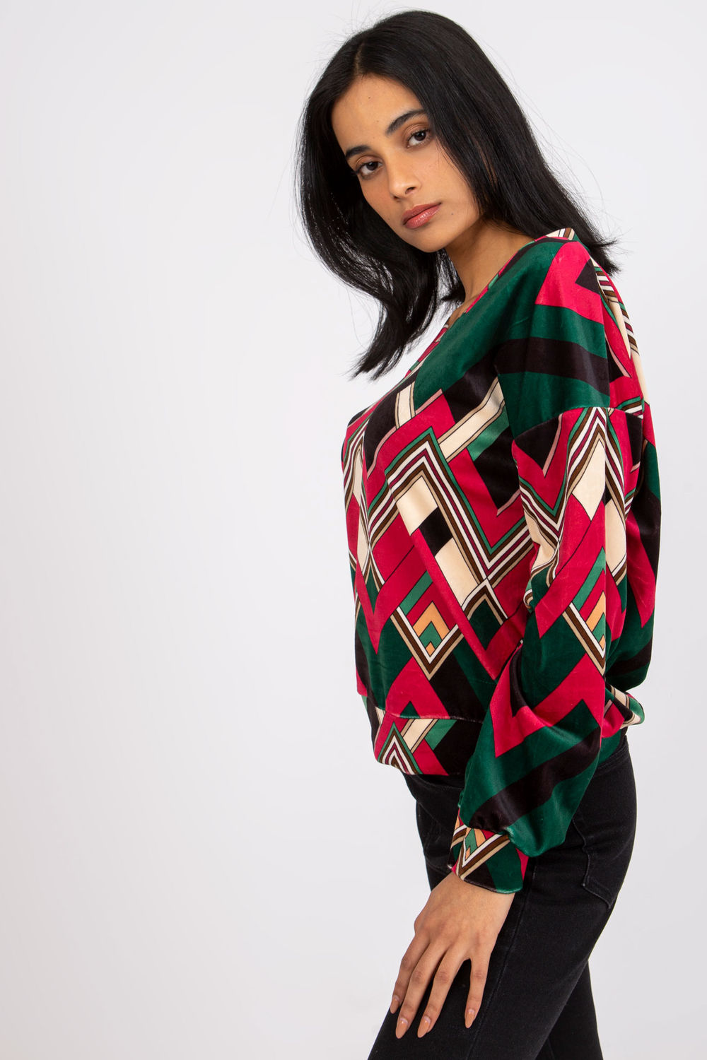 Bluzka Model DHJ-BZ-6033-1.49P Green - Italy Moda162588 - Zielony - obrazek 3