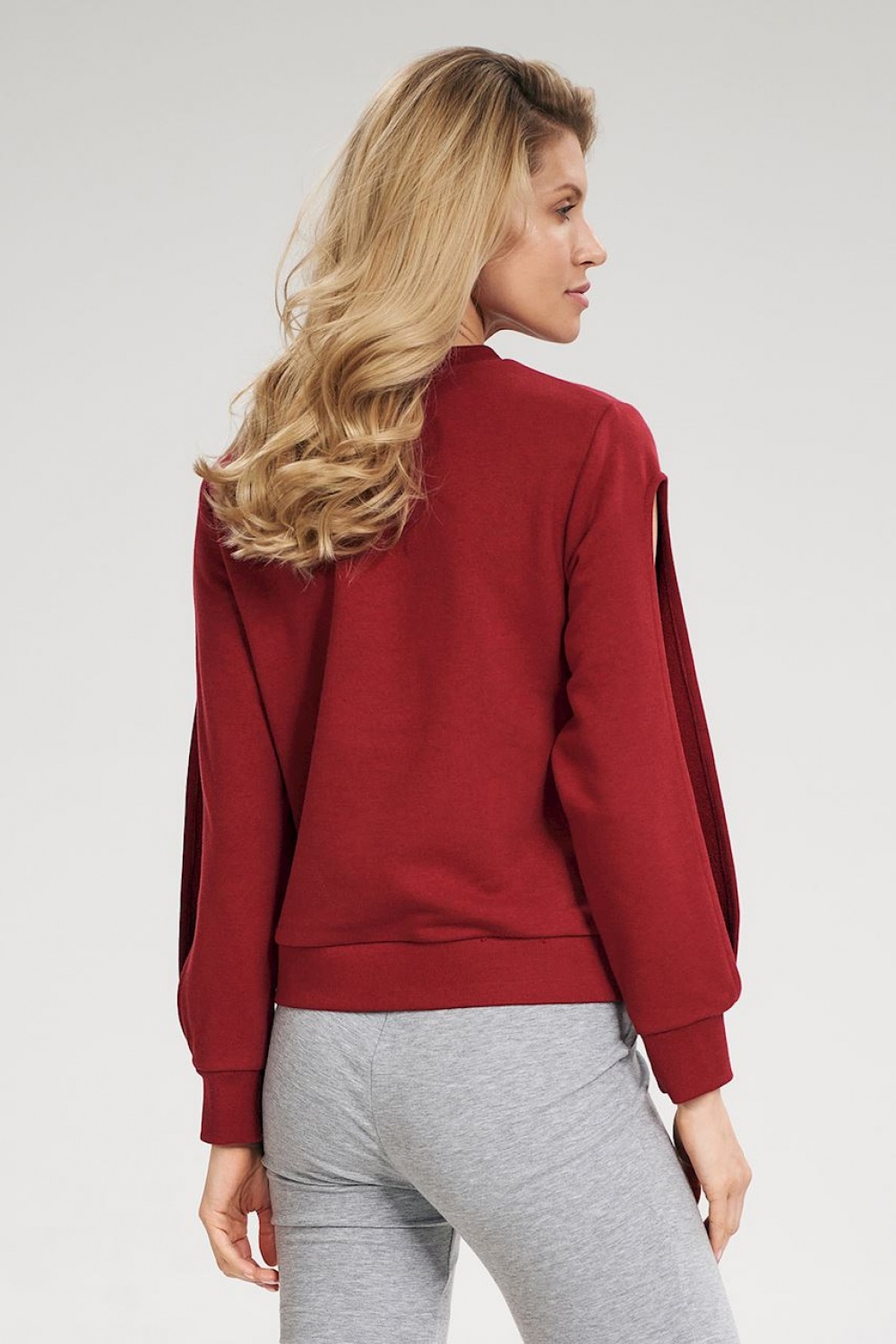Bluza Damska Model M803 Bordo - Figl162724 - Czerwony - obrazek 3