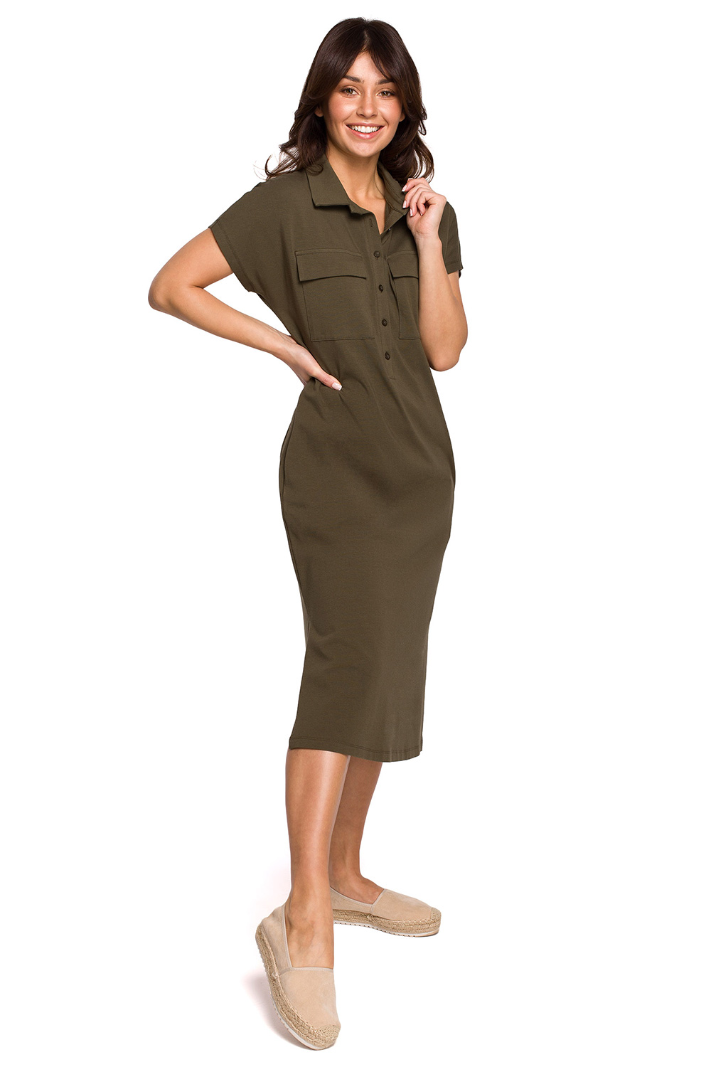 Sukienka Model B222 Khaki - BeWear163165 - Zielony
