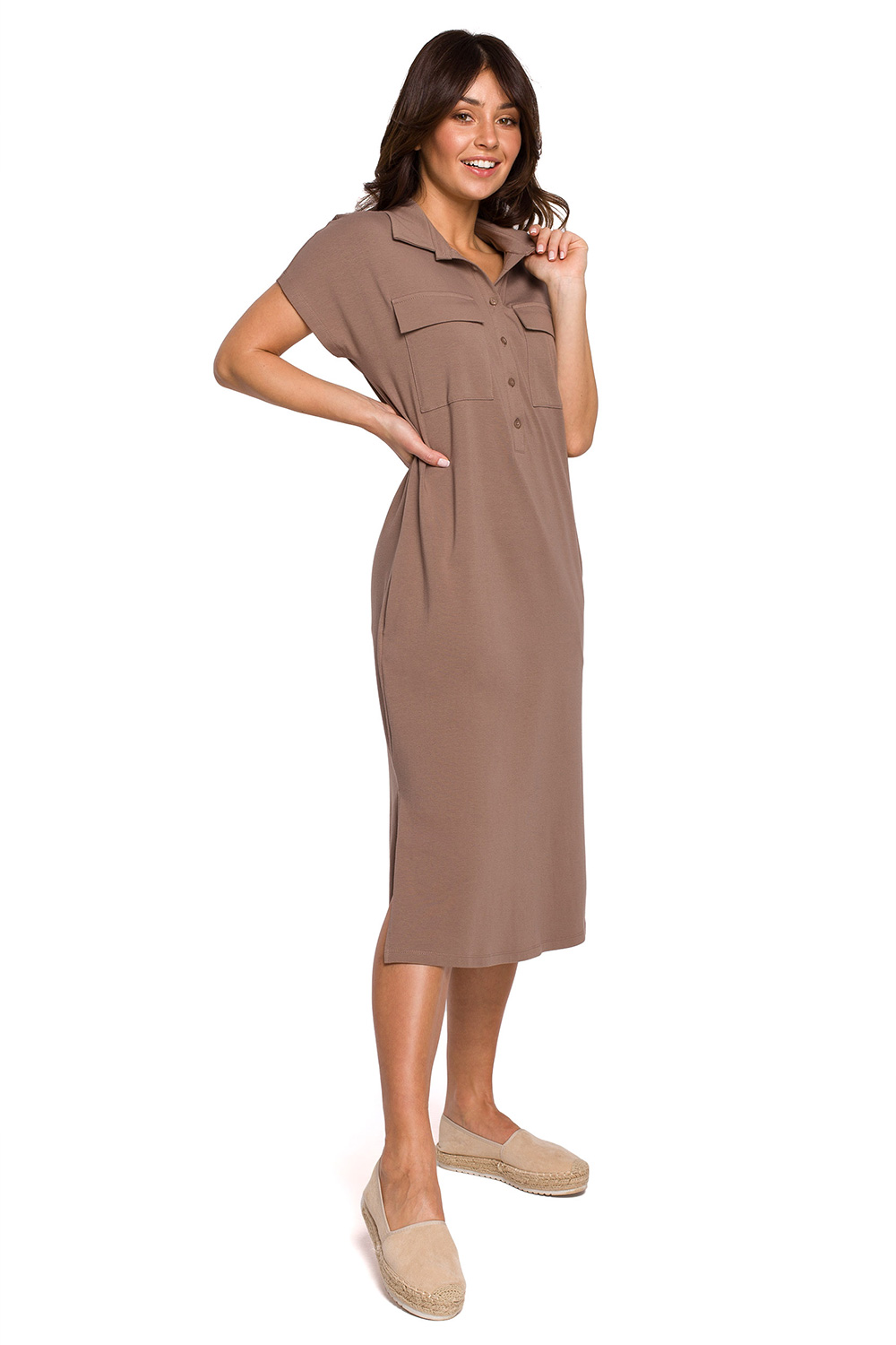 Sukienka Model B222 Cacao - BeWear163166 - Brązowy