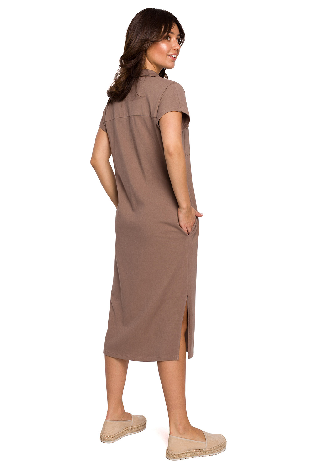 Sukienka Model B222 Cacao - BeWear163166 - Brązowy - obrazek 2