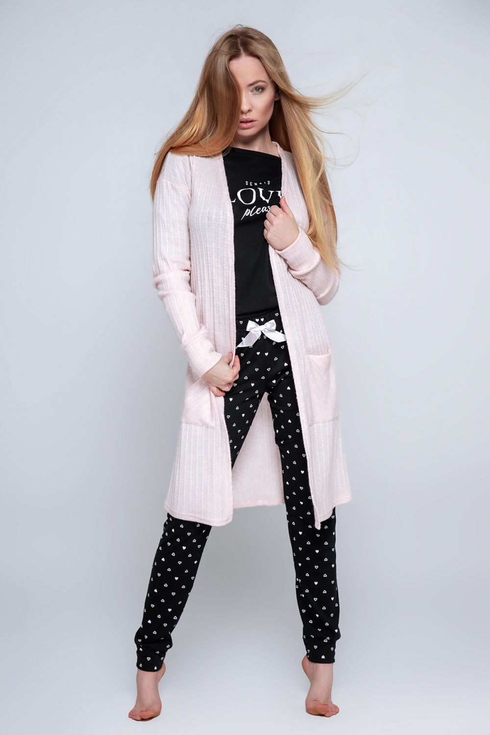 Sweter Kardigan Model Magnetism Pink - Sensis163833 - Różowy - obrazek 2