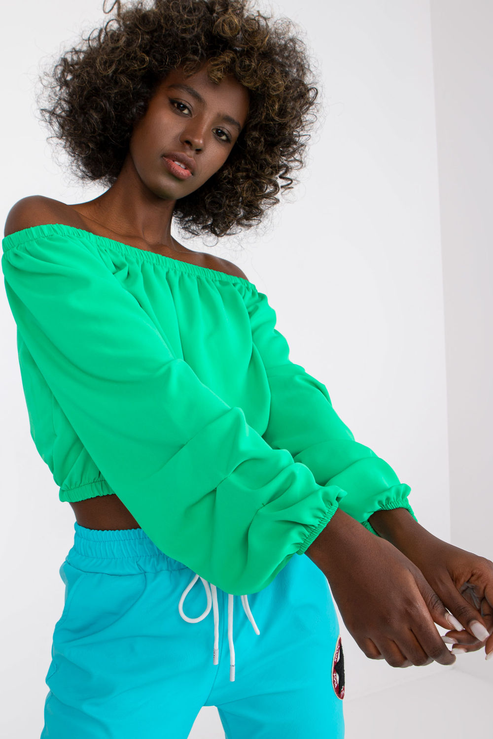 Bluzka Model DHJ-BZ-6816.57 Green - Italy Moda164637 - Zielony