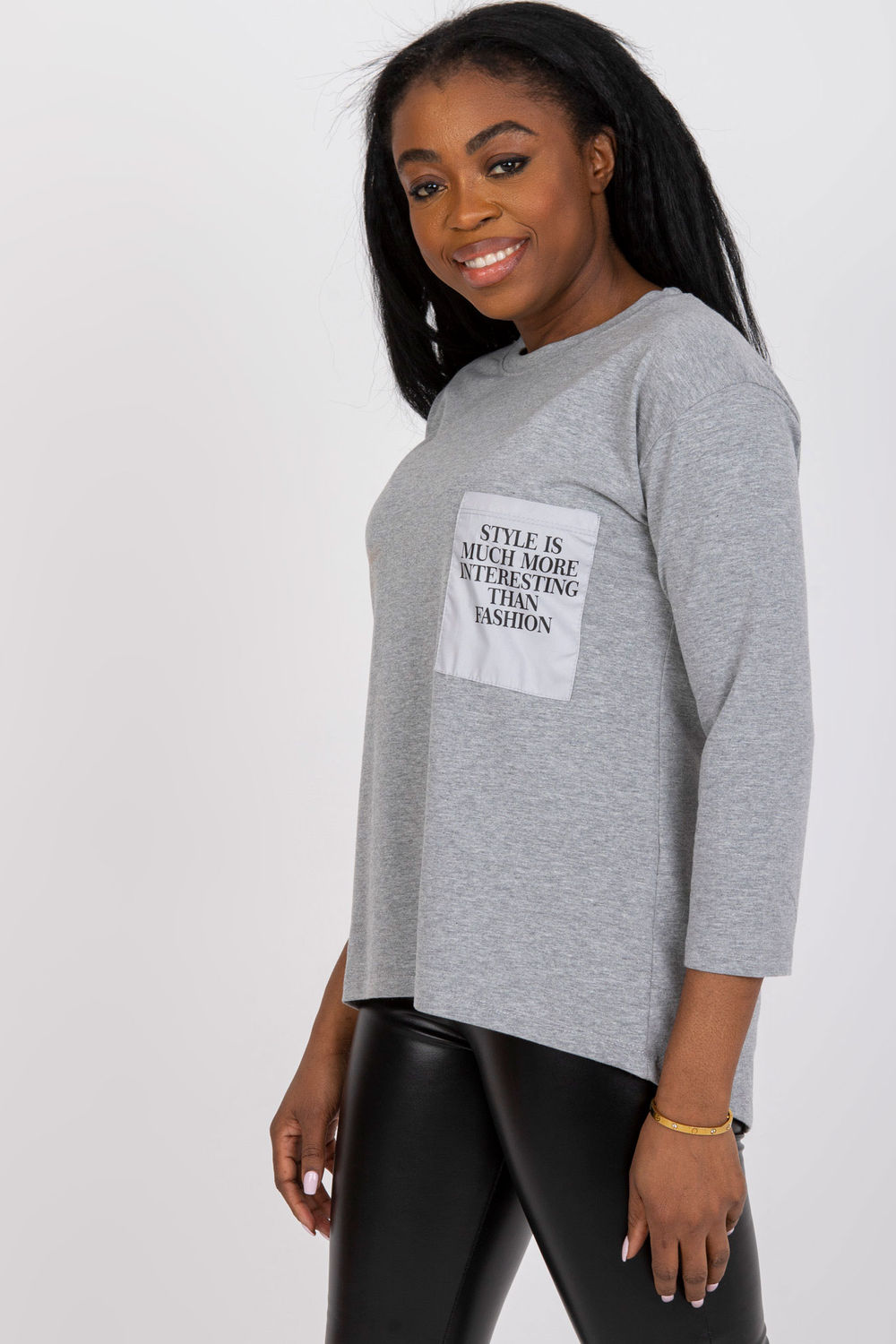 Bluzka Model EM-BZ-N612.64P Grey - Ex Moda164754 - Szary - obrazek 3