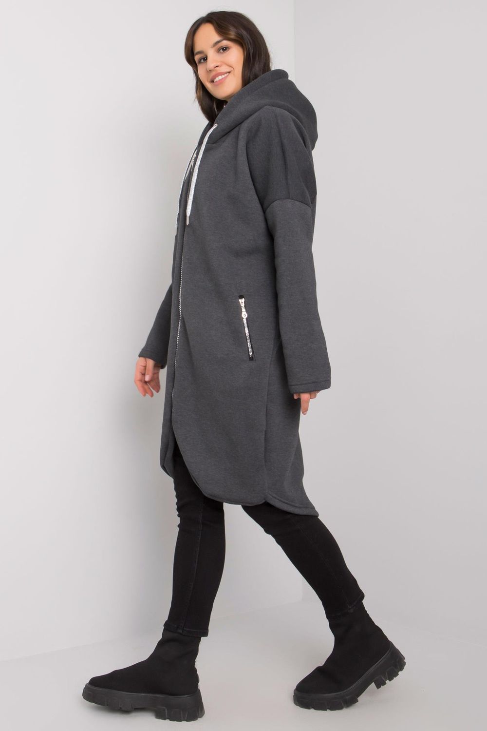 Bluza Damska Model RV-BL-5775.17X Grafit - Relevance164805 - Szary - obrazek 2