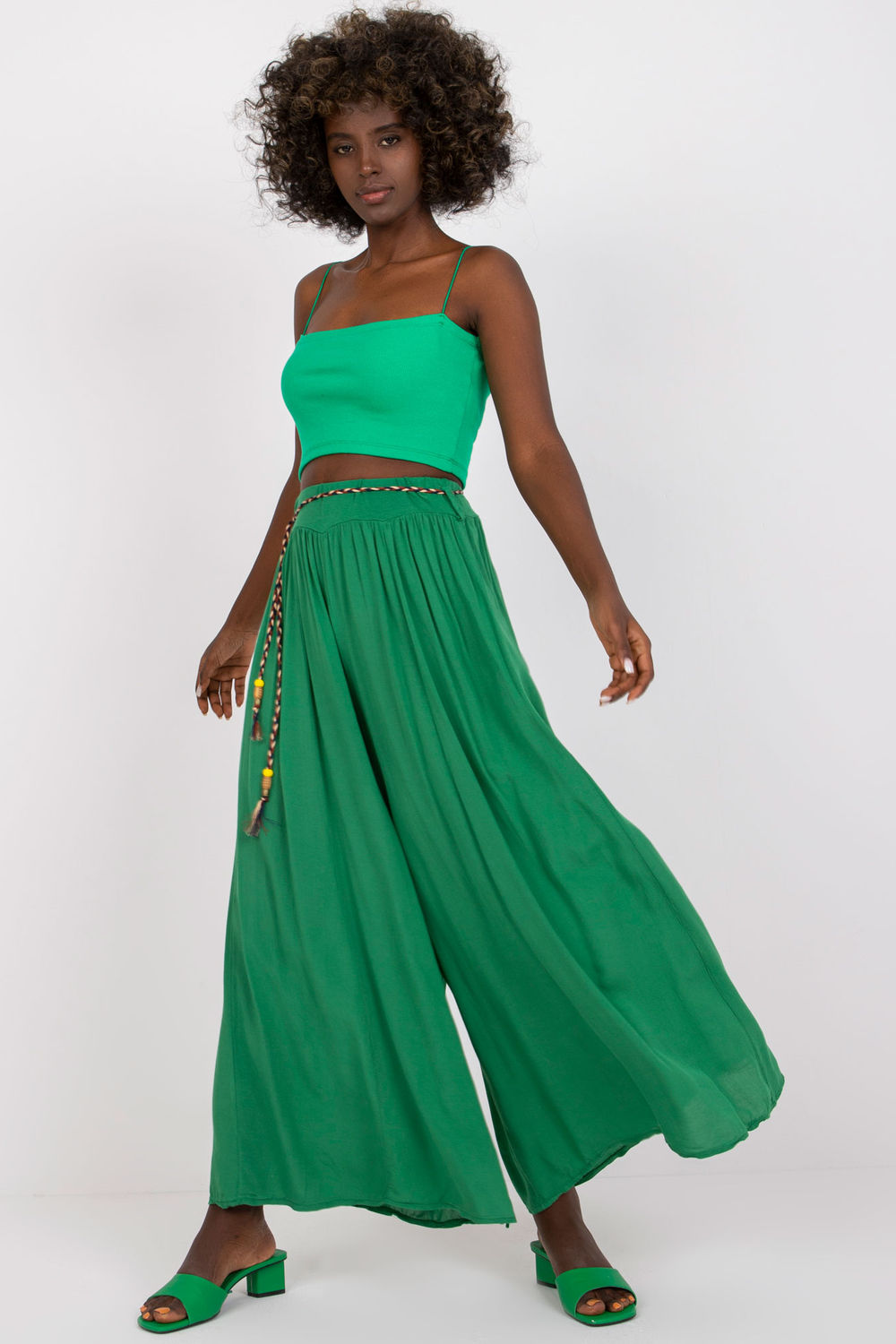 Spodnie Damskie Model TW-SP-BI-81733.14 Green - Och Bella166060 - Zielony