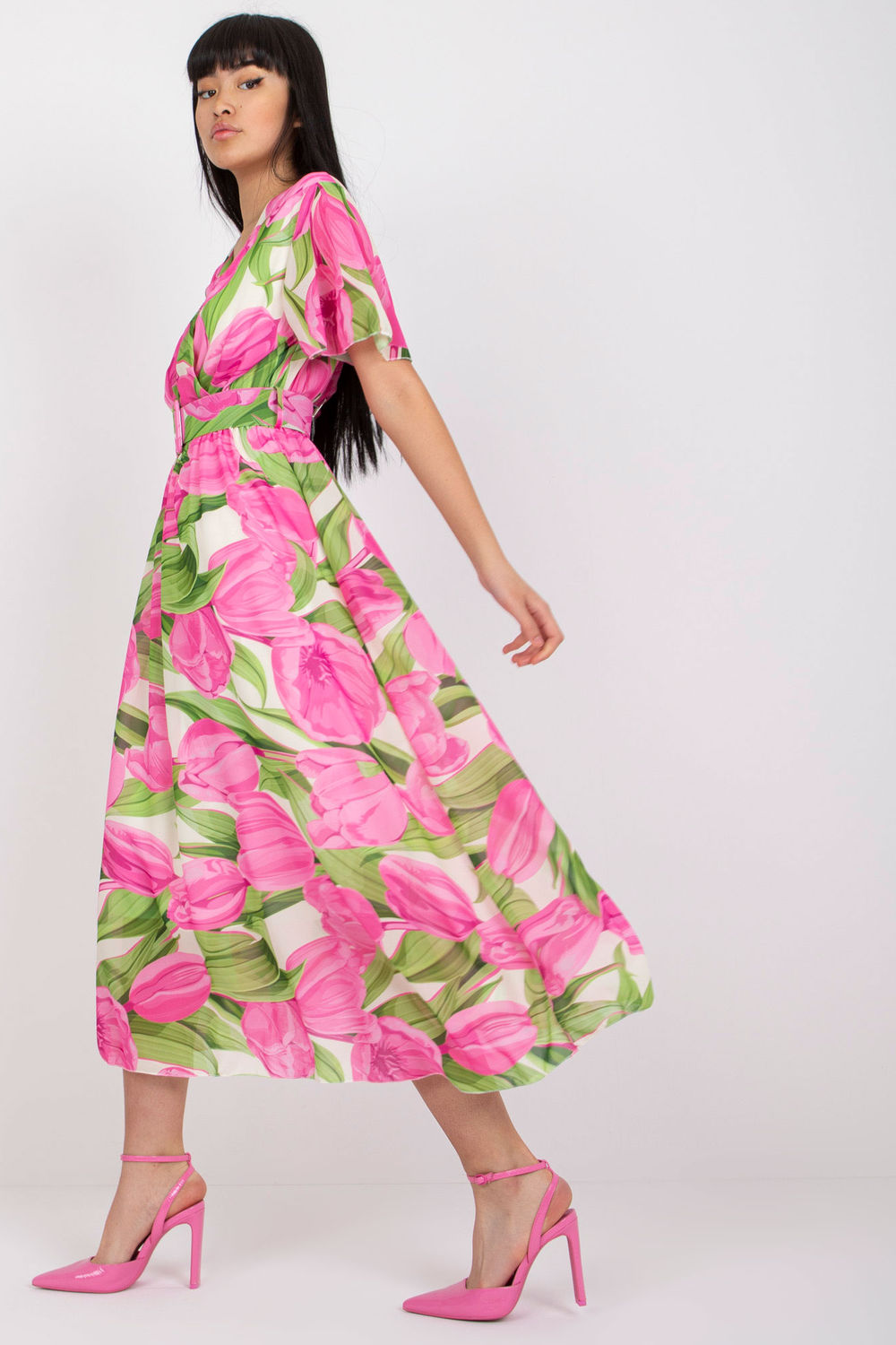 Sukienka Model DHJ-SK-15967.54P Pink - Italy Moda166179 - Różowy - obrazek 3