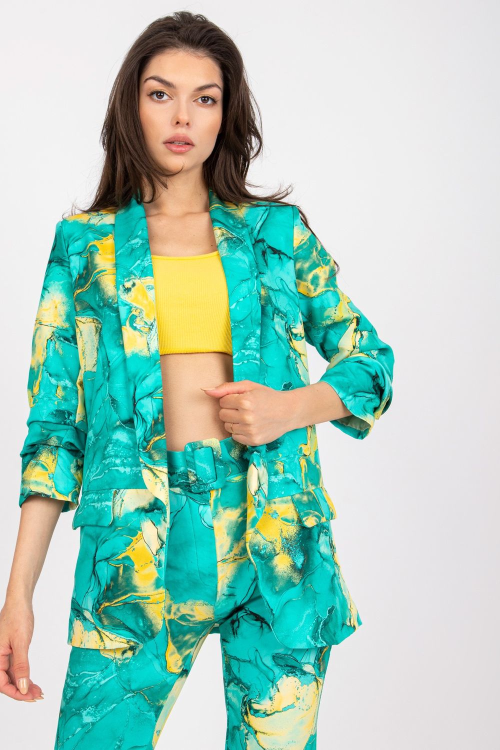 Marynarka Model DHJ-MA-7684A-1.22X Green - Italy Moda166301 - Zielony
