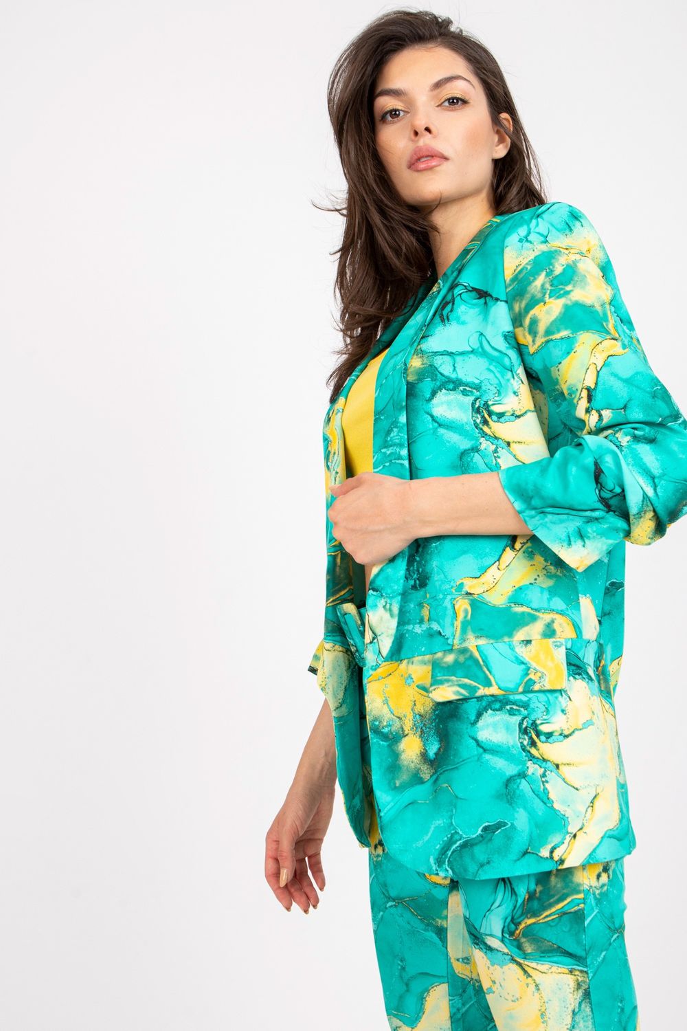 Marynarka Model DHJ-MA-7684A-1.22X Green - Italy Moda166301 - Zielony - obrazek 3