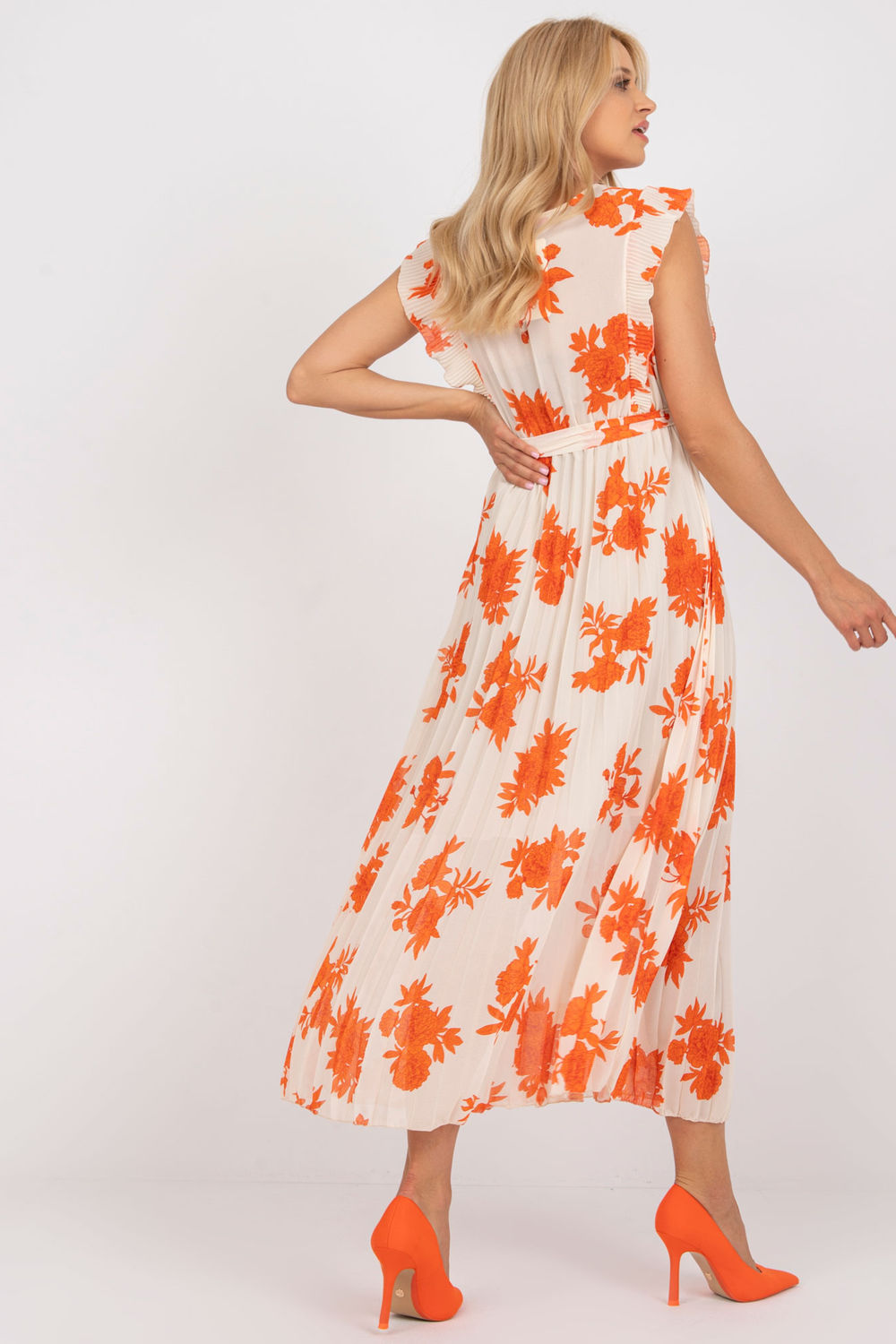 Sukienka Model DHJ-SK-13166.94P Orange - Italy Moda166332 - Pomarańczowy - obrazek 2