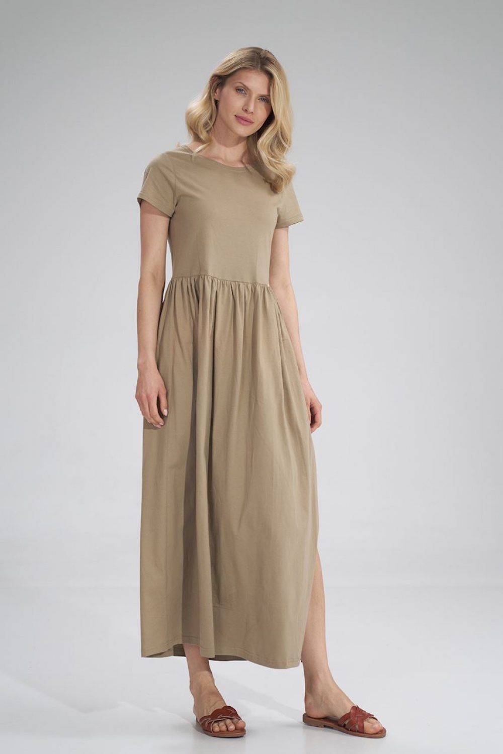 Sukienka Model M787 Beige - Figl166358 - Beżowy