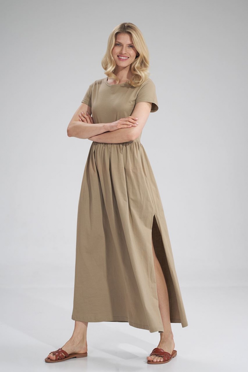 Sukienka Model M787 Beige - Figl166358 - Beżowy - obrazek 2