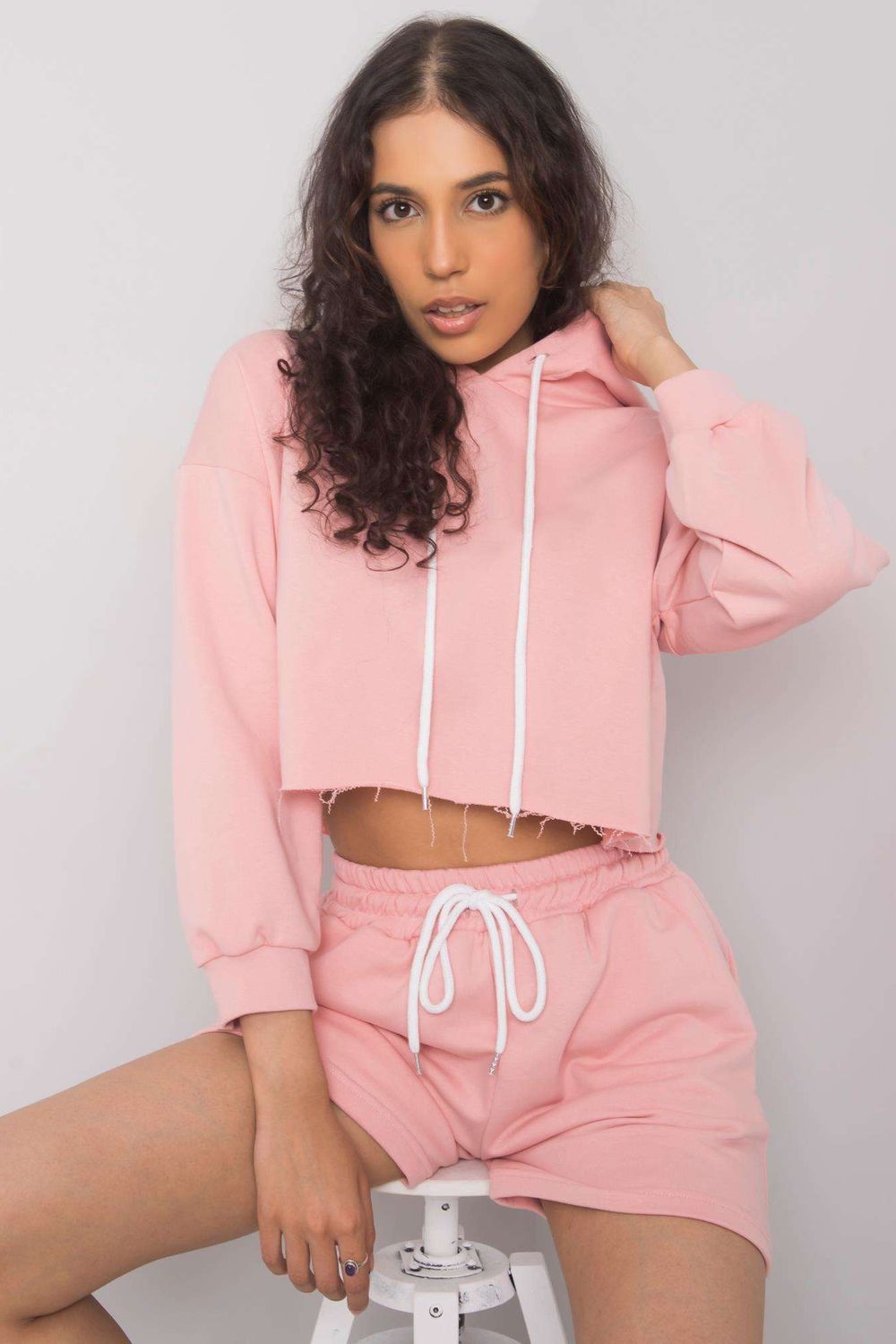 Spodnie Komplet Model EM-KMPL-581.07P Light Pink - Ex Moda166463 - Różowy
