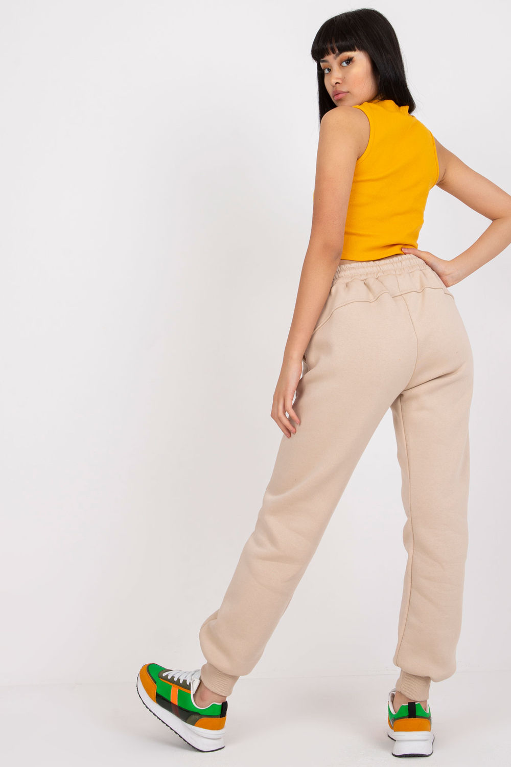 Spodnie Dresowe Model EM-DR-712.39P Beige - Ex Moda166635 - Beżowy - obrazek 3