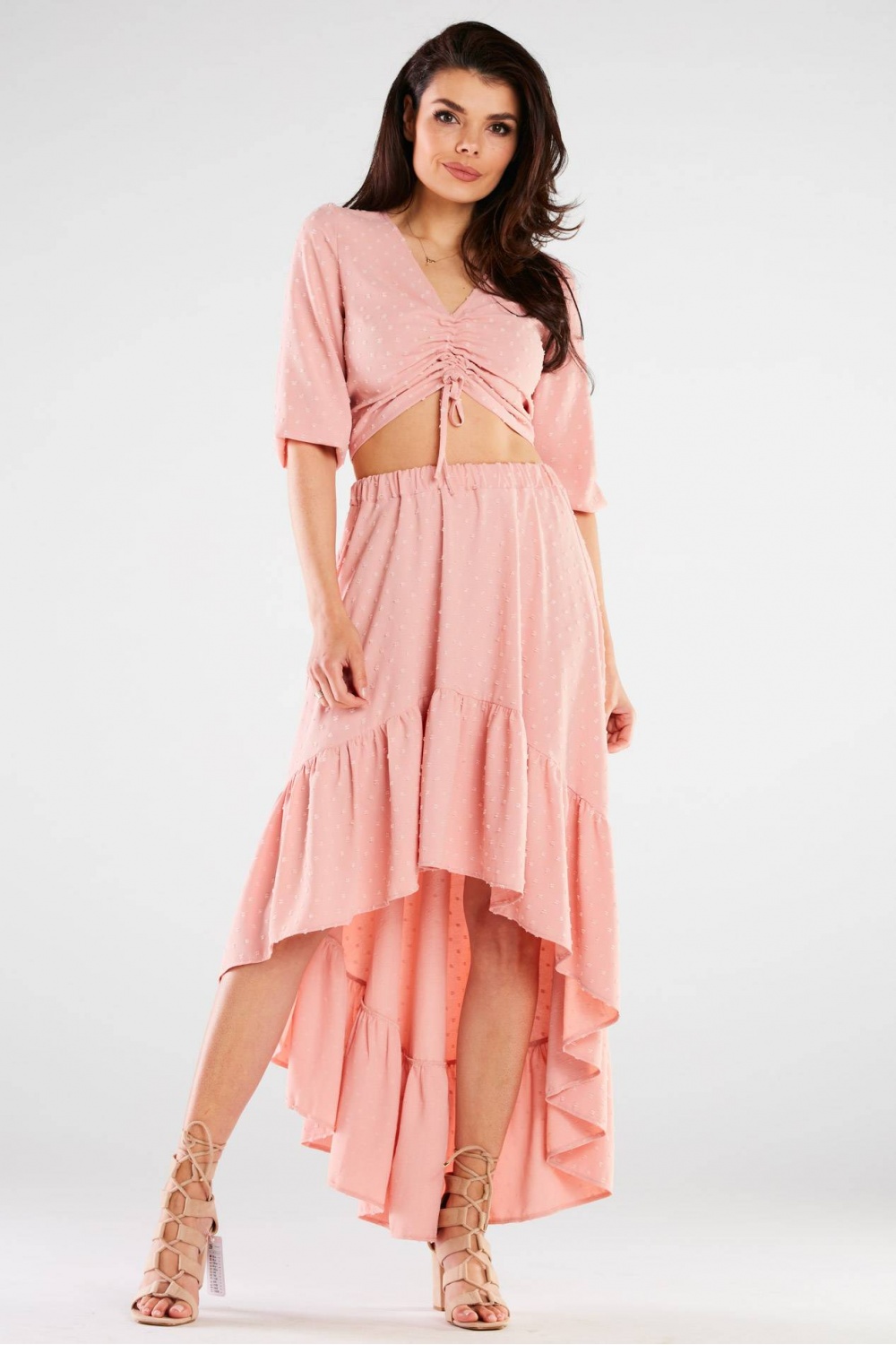 Bluzka Model A423 Powder Pink - awama166784 - Różowy - obrazek 2