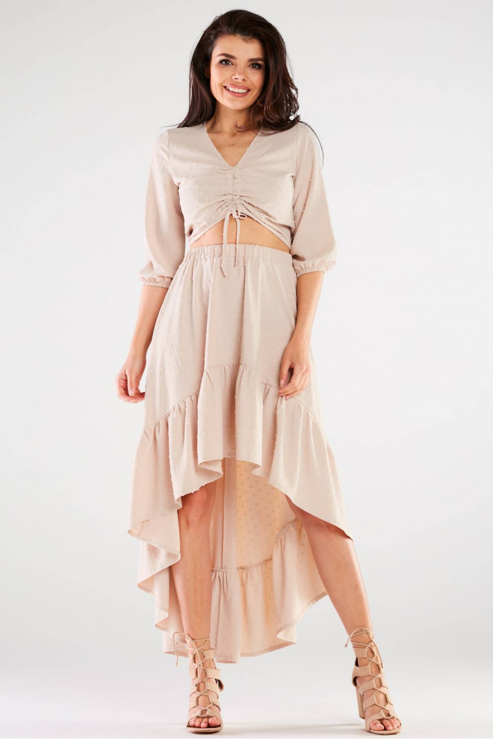 Bluzka Model A423 Beige - awama166785 - Beżowy - obrazek 2