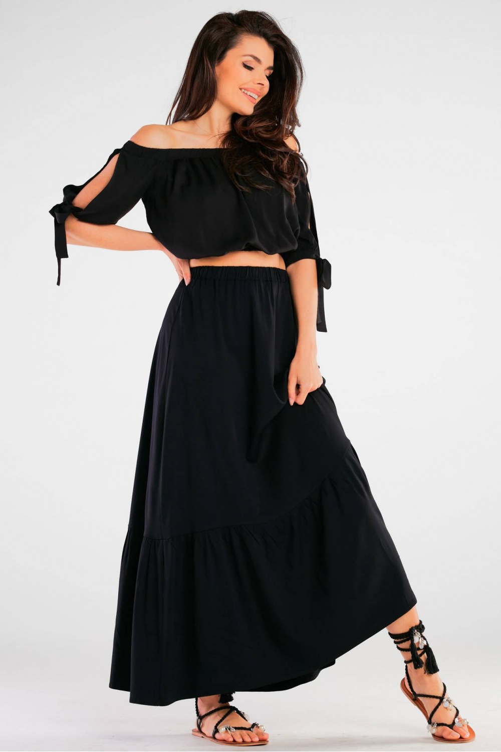 Bluzka Model A430 Black - awama166801 - Czarny - obrazek 2