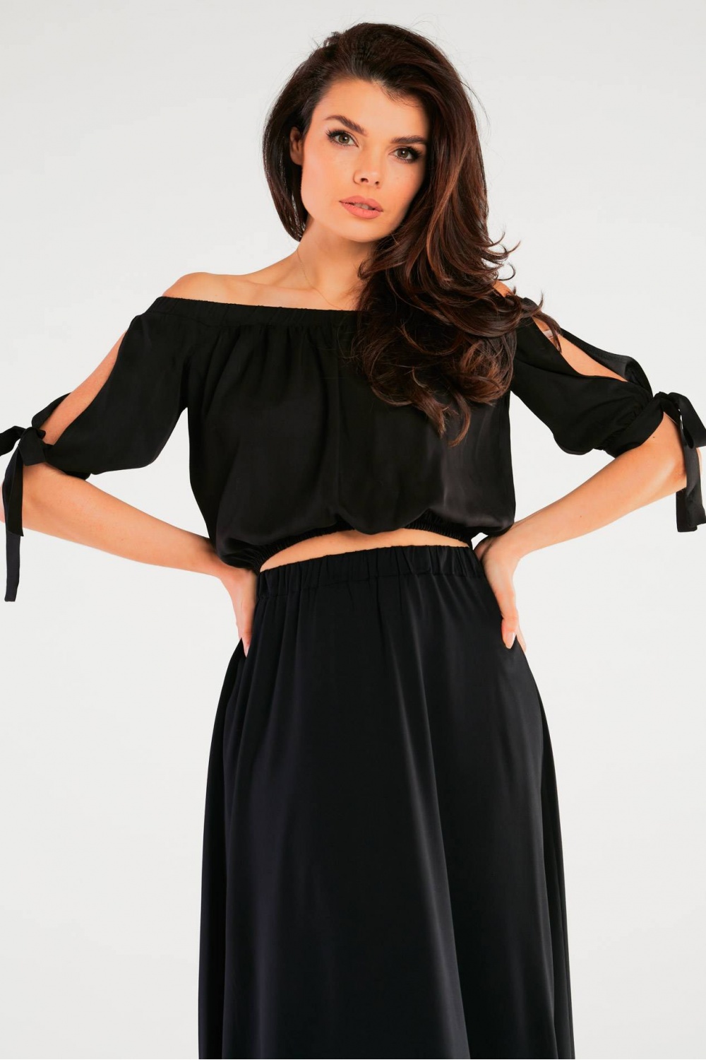 Bluzka Model A430 Black - awama166801 - Czarny - obrazek 4