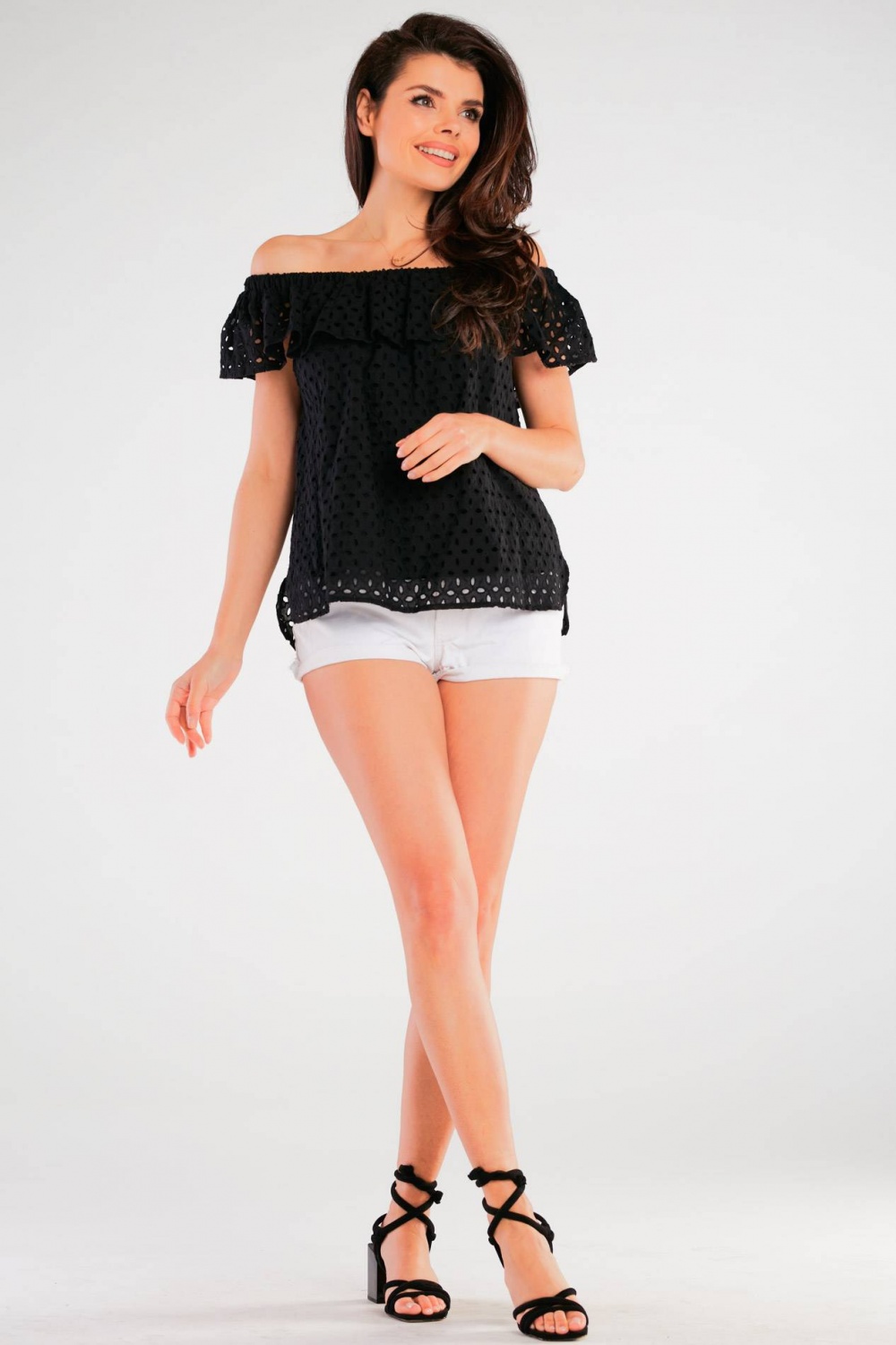 Bluzka Model A437 Black - awama166802 - Czarny - obrazek 2
