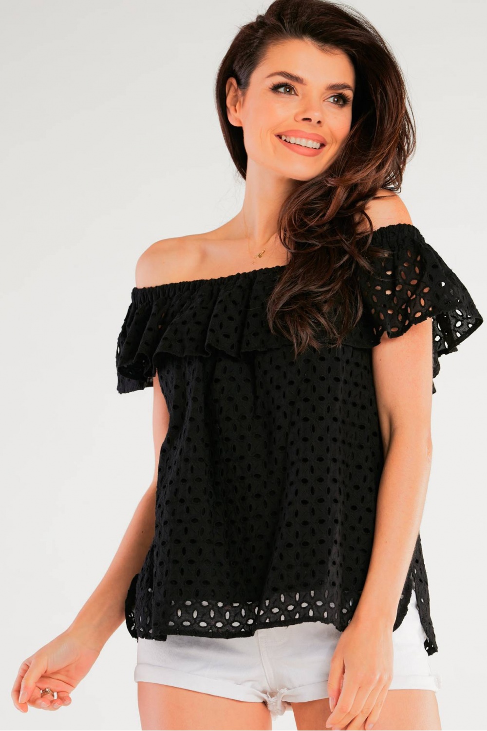 Bluzka Model A437 Black - awama166802 - Czarny - obrazek 4