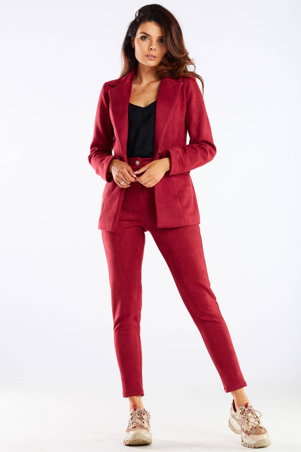Spodnie Damskie Model A461 Bordo - awama166819 - Czerwony - obrazek 2