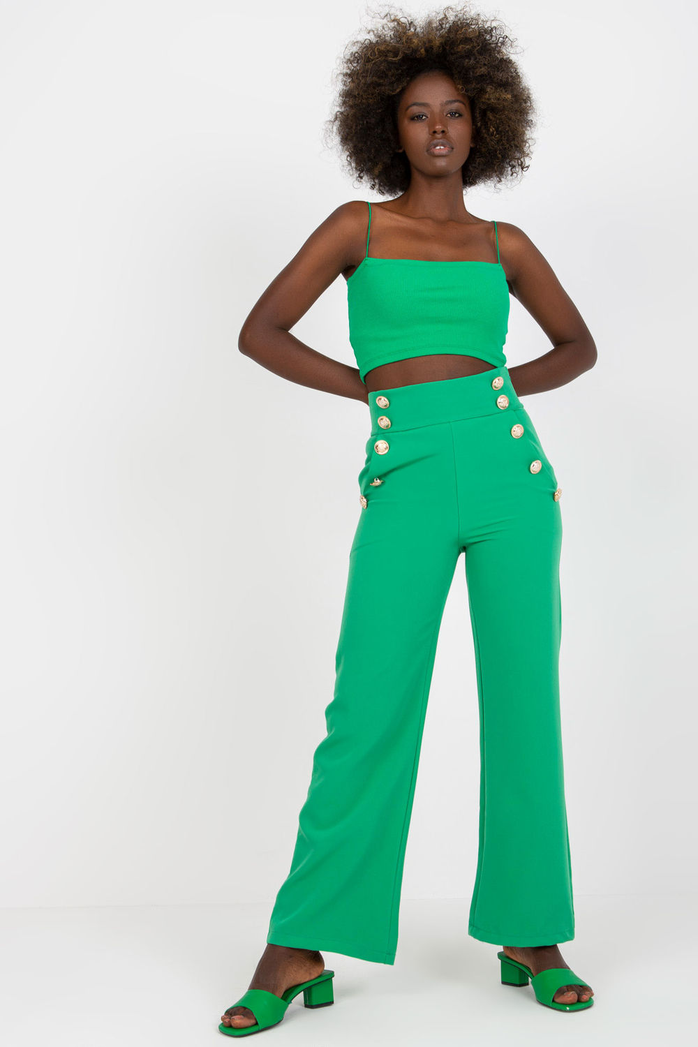Spodnie Damskie Model DHJ-SP-16008.01X Green - Italy Moda166963 - Zielony