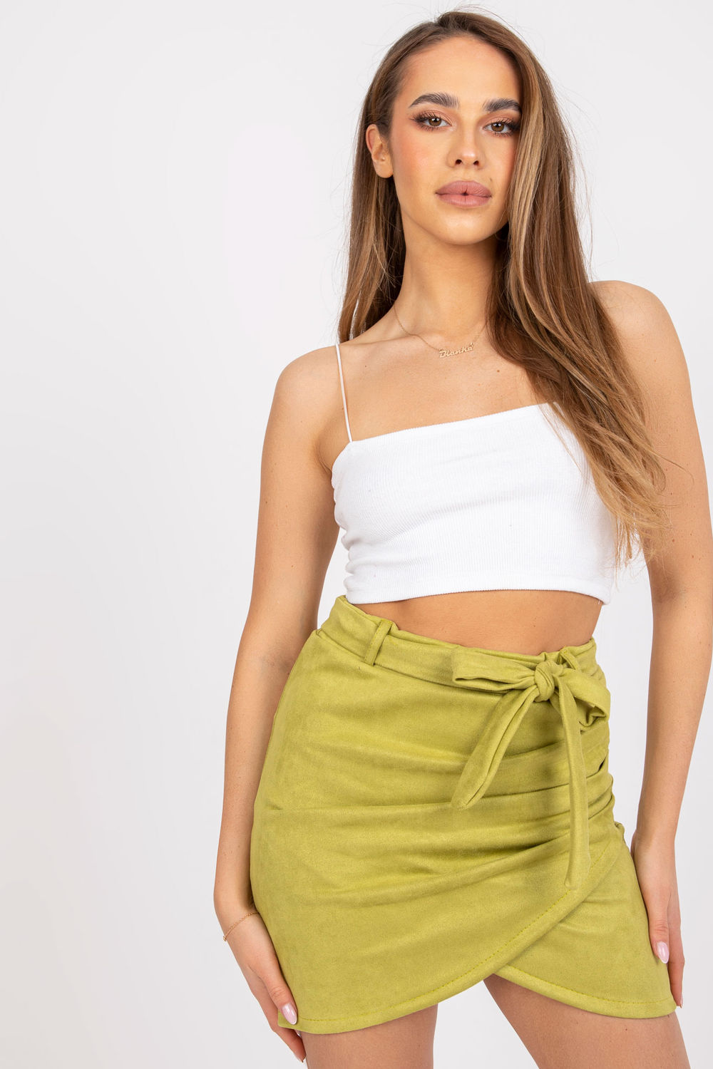 Spódnica Model DHJ-SD-15680.28X Light Green - Italy Moda166973 - Zielony