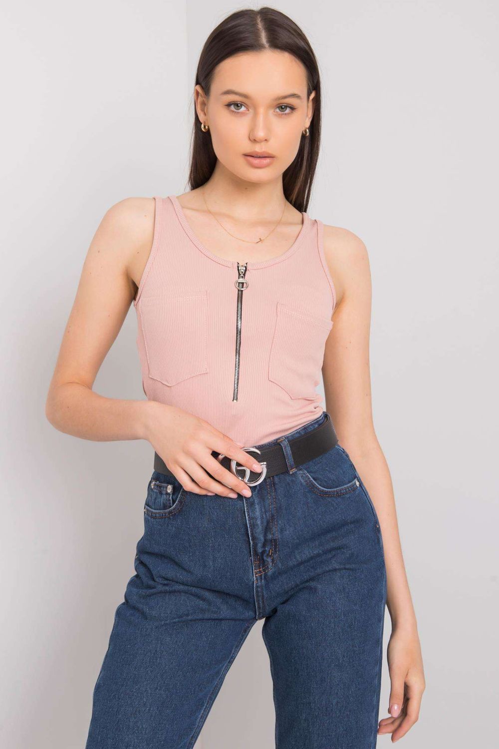 Koszulka Top Model DHJ-TP-13287.36P Light Pink - Italy Moda167382 - Różowy