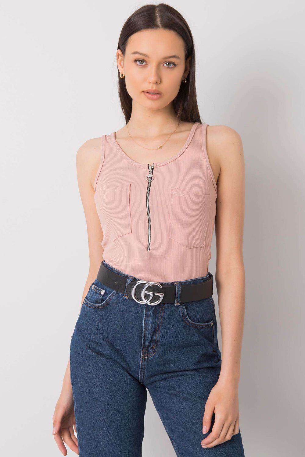 Koszulka Top Model DHJ-TP-13287.36P Light Pink - Italy Moda167382 - Różowy - obrazek 2