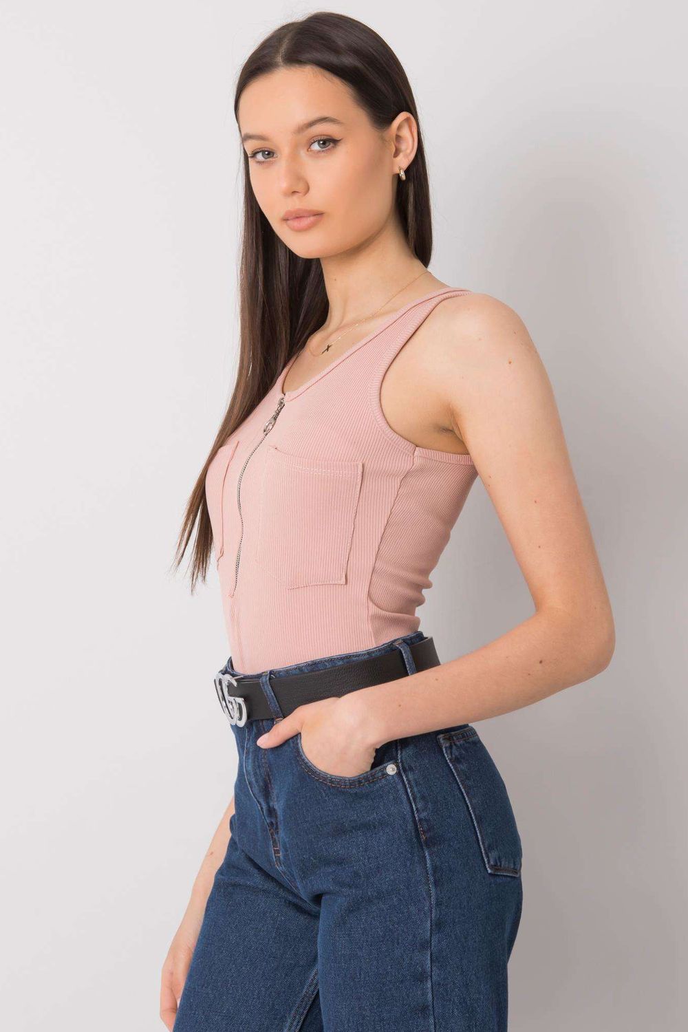 Koszulka Top Model DHJ-TP-13287.36P Light Pink - Italy Moda167382 - Różowy - obrazek 3