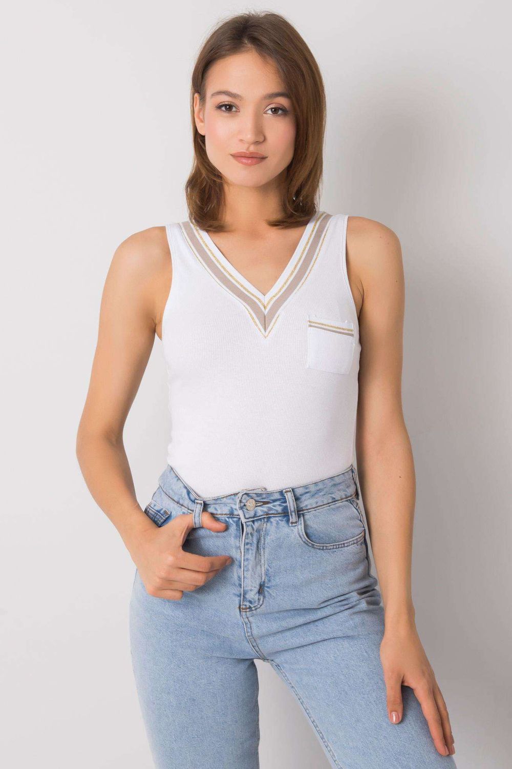 Koszulka Top Model TW-TP-OB015A.78 White - Och Bella167535 - Biały