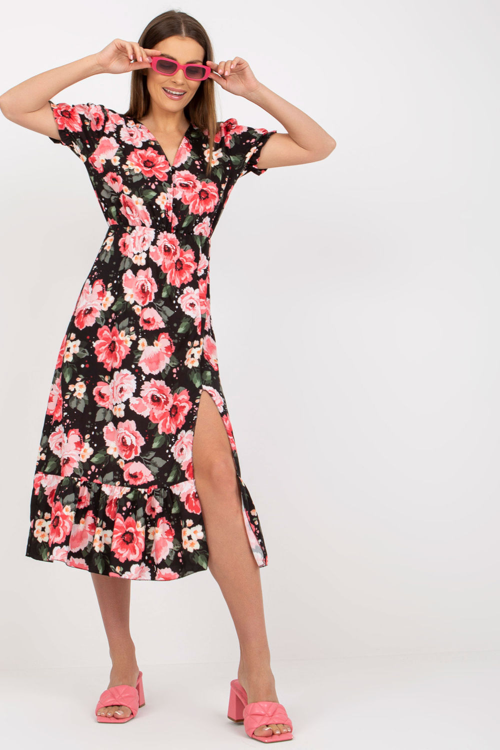 Sukienka Model DHJ-SK-7006.48 Black/Red - Italy Moda167583 - Czarny - obrazek 2
