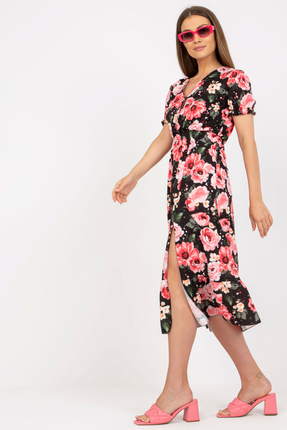 Sukienka Model DHJ-SK-7006.48 Black/Red - Italy Moda167583 - Czarny - obrazek 3
