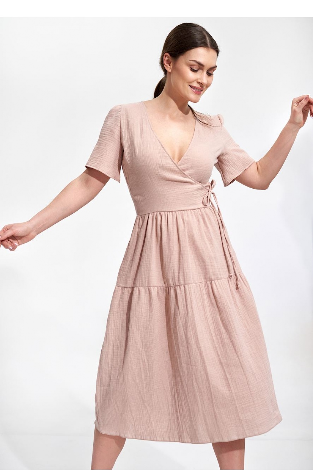 Sukienka Model M872 Beige - Figl167812 - Beżowy