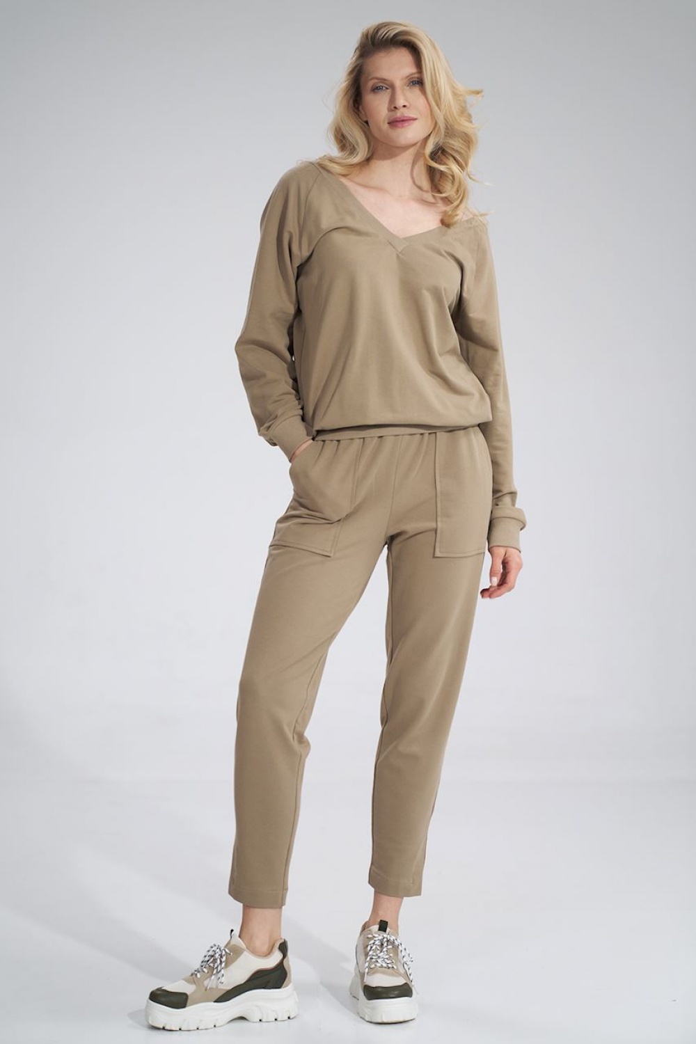 Bluza Damska Model M799 Beige - Figl167881 - Beżowy - obrazek 2