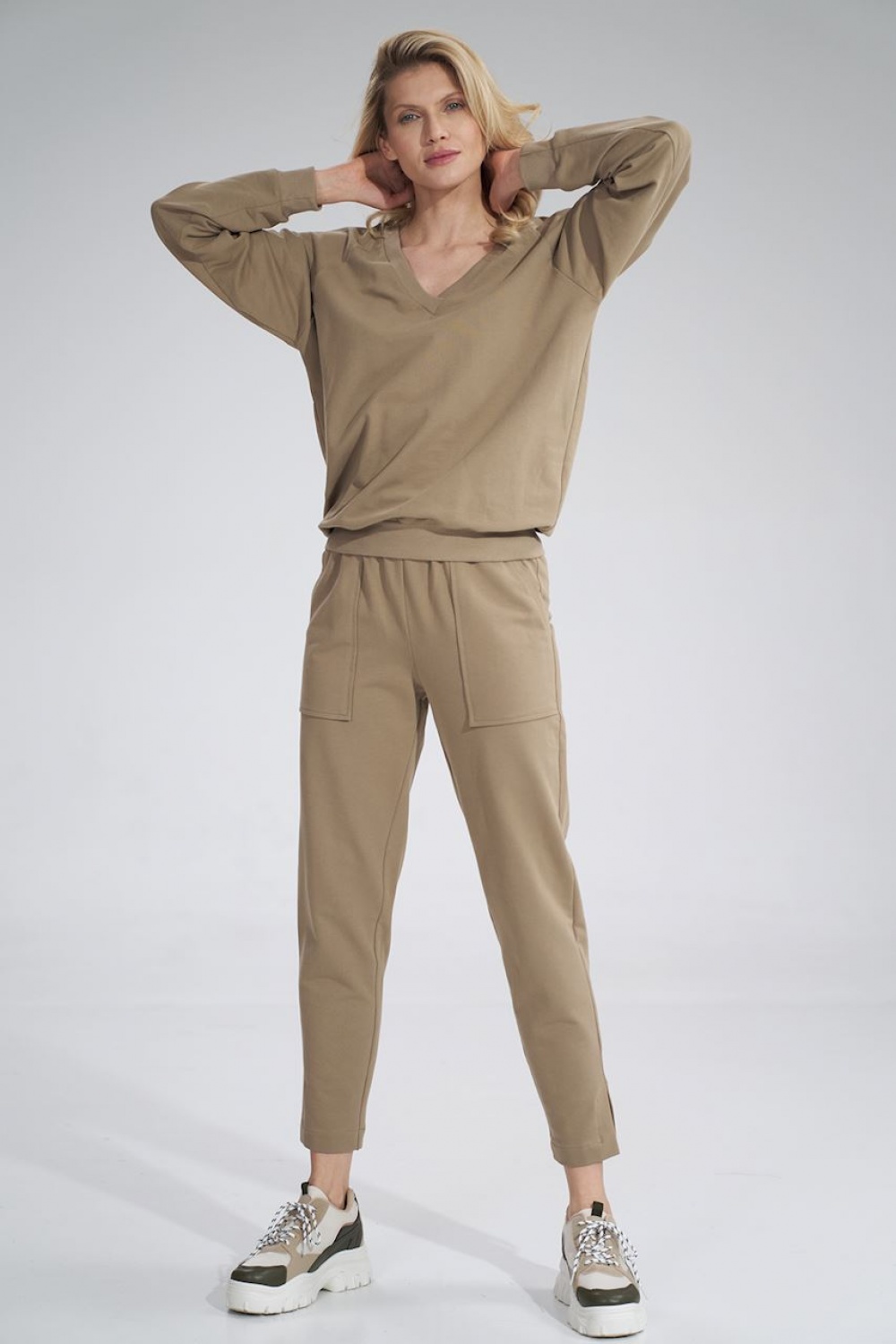 Bluza Damska Model M799 Beige - Figl167881 - Beżowy - obrazek 4