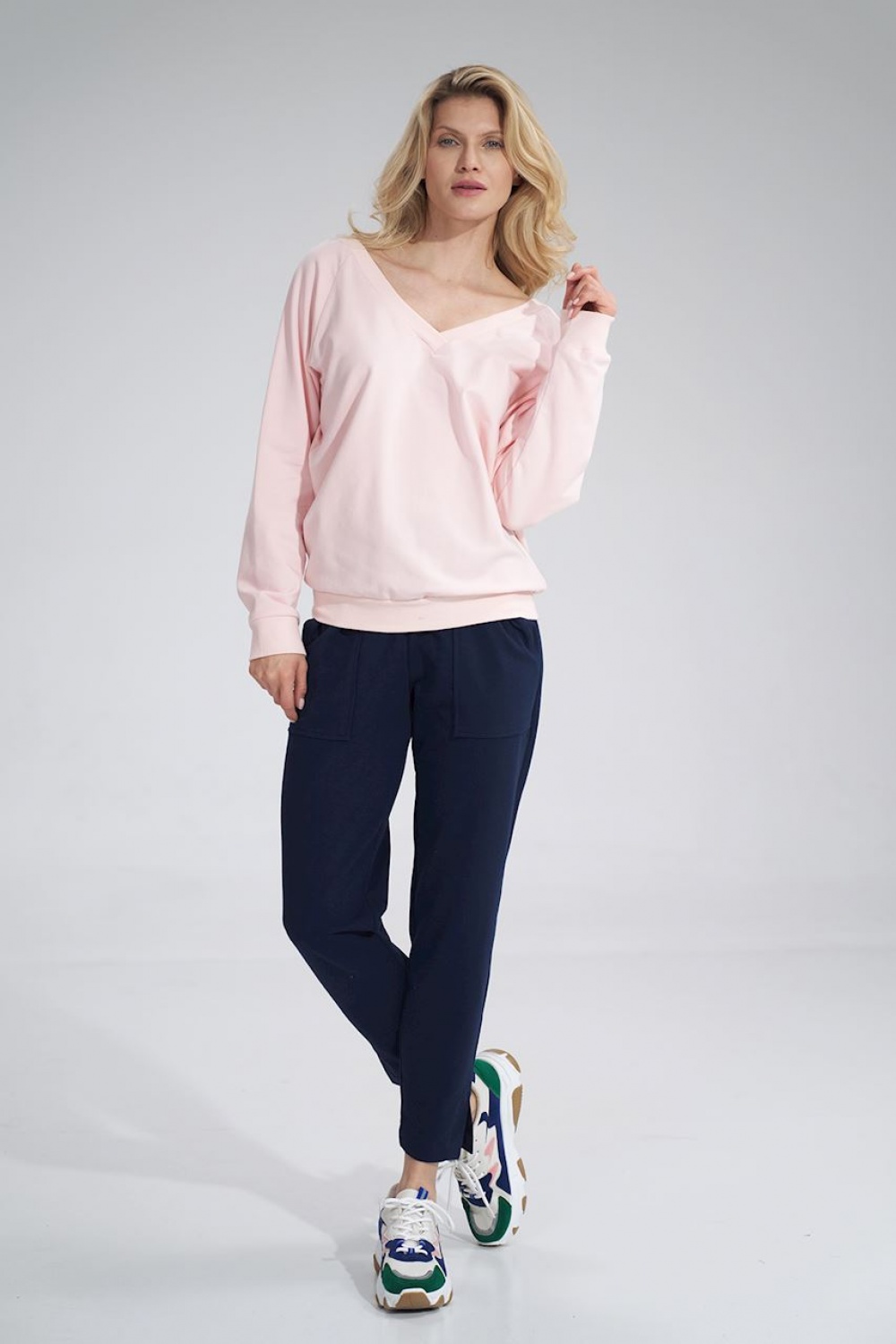 Bluza Damska Model M799 Pink - Figl167886 - Różowy - obrazek 4