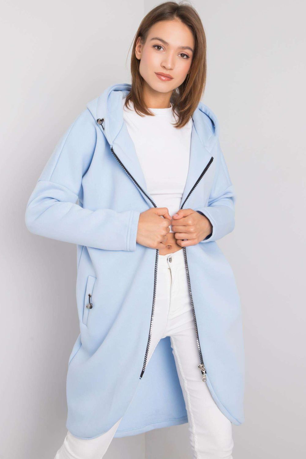 Bluza Damska Model RV-BL-4858-1.99P Light Blue - Rue Paris168769 - Niebieski