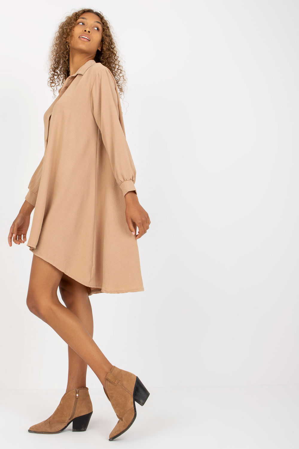 Sukienka Model DHJ-SK-15092.57P Camel - Italy Moda168804 - Brązowy - obrazek 2