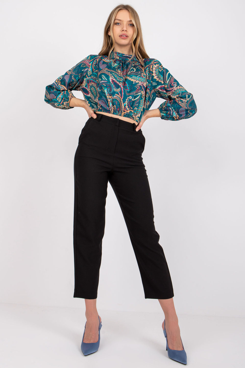 Bluzka Model DHJ-BZ-15170.39 Morski - Italy Moda168826 - Zielony - obrazek 2