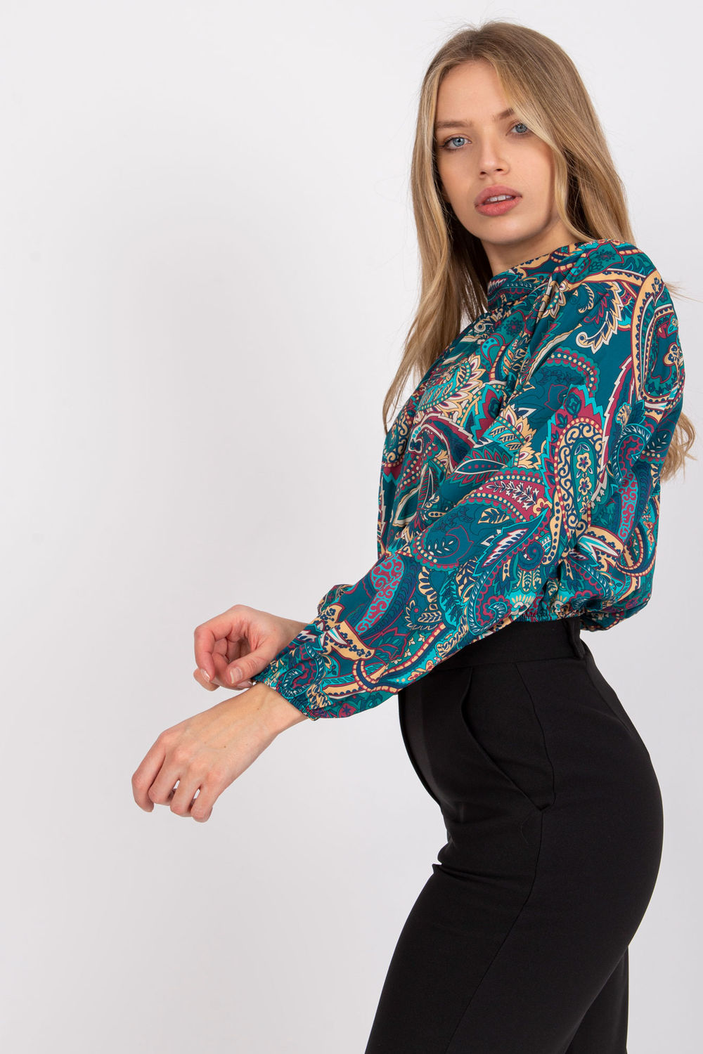Bluzka Model DHJ-BZ-15170.39 Morski - Italy Moda168826 - Zielony - obrazek 3
