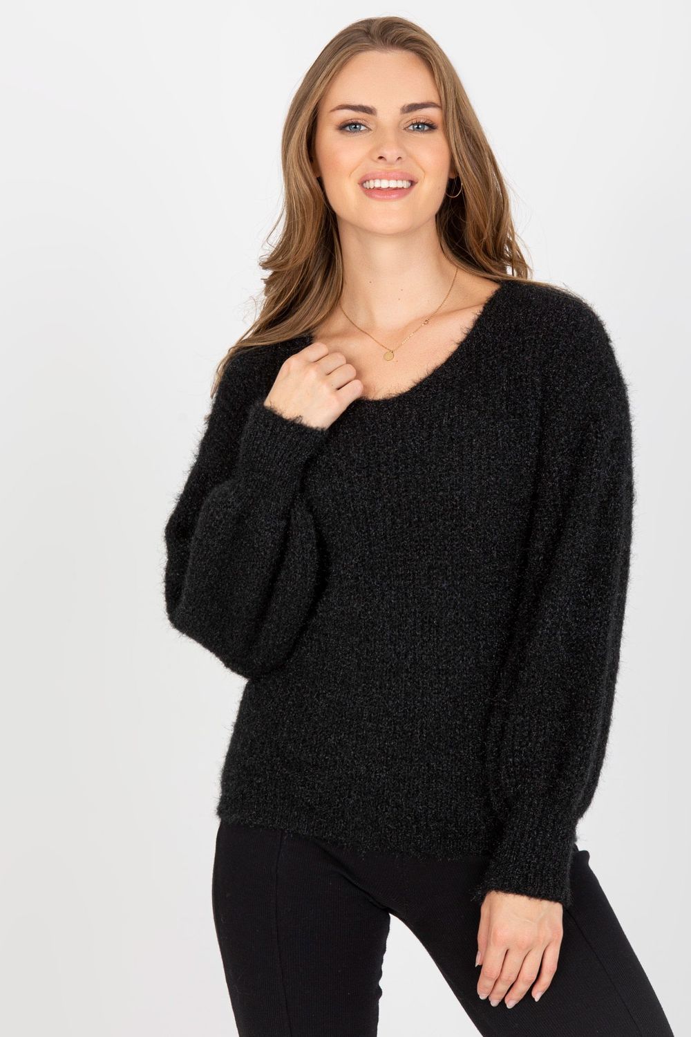 Sweter Damski Model TW-SW-BI-9029.84 Black - Och Bella170129 - Czarny
