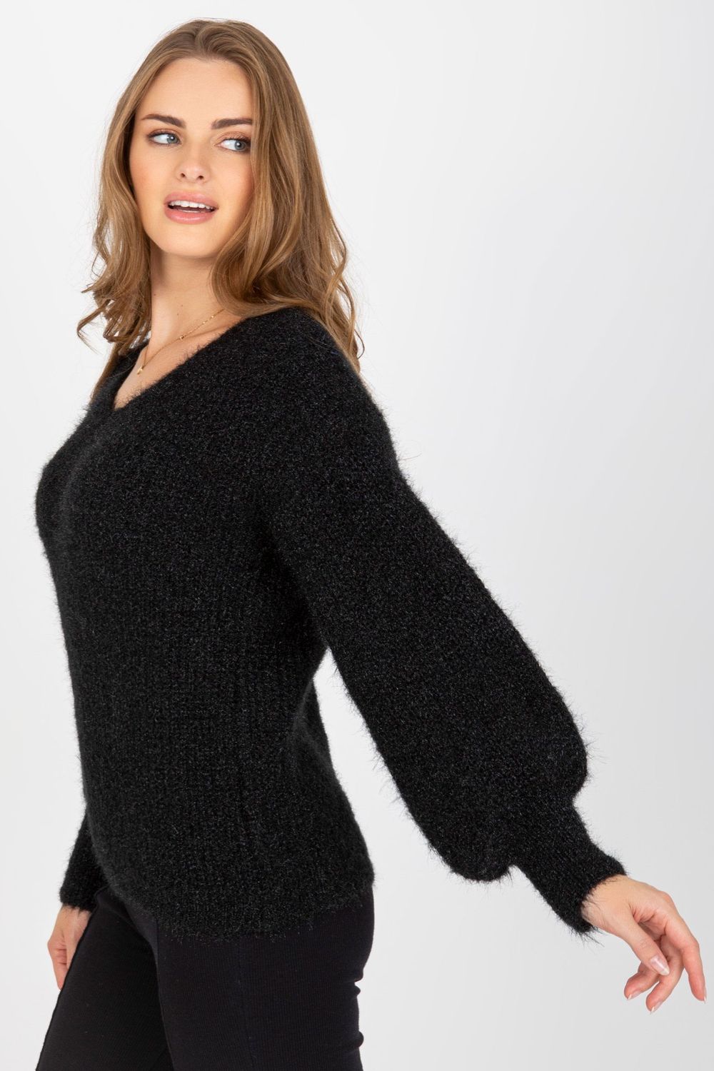 Sweter Damski Model TW-SW-BI-9029.84 Black - Och Bella170129 - Czarny - obrazek 2